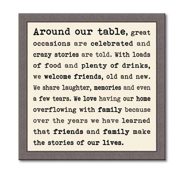 60381 AROUND THE TABLE - FRAMED TYPOLOGY 12X12