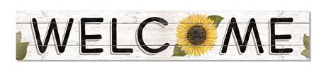 60445 WELCOME - SUNFLOWER - ABOVE BOARDS 46.5X8