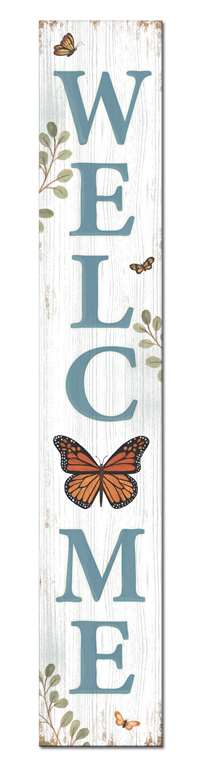 60735 WELCOME - MONARCH BUTTERFLY - PORCH BOARD 8X46.5