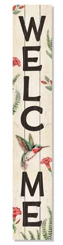 60941 WELCOME - HUMMINGBIRD PORCH BOARDS 46.5X8