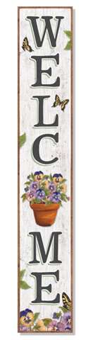 60993 WELCOME PANSY- PORCH BOARDS 8X46.5