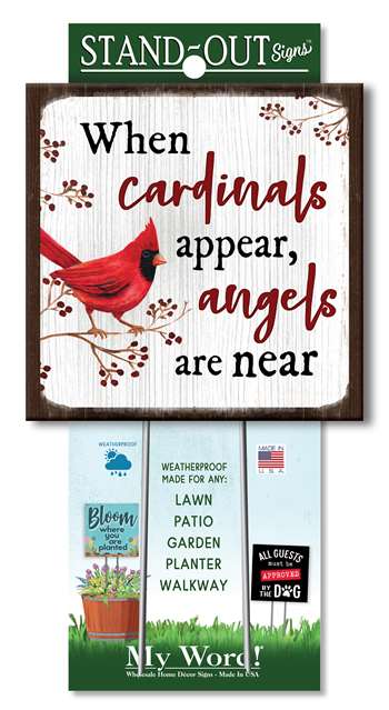61305 WHEN CARDINALS APPEAR, ANGELS STAND-OUTS SQUARE 8X8