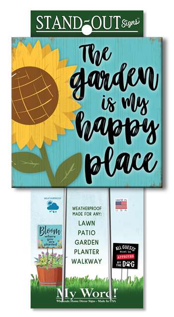 61322 THE GARDEN IS MY HAPPY PLACE STAND-OUTS SQUARE 8X8