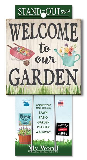 61338 WELCOME TO OUR GARDEN STAND-OUTS SQUARE 8X8