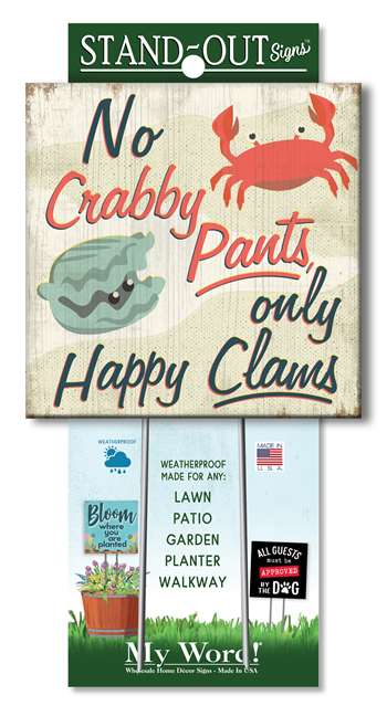 61344 NO CRABBY PANTS STAND-OUTS SQUARE 8X8