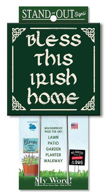 61378 BLESS THIS IRISH HOME STAND-OUTS SQUARE 8X8