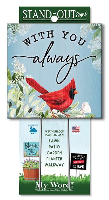 61382 WITH YOU ALWAYS W/CARDINAL BLUE STAND-OUTS SQUARE 8X8