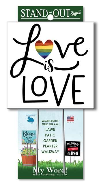 61404 LOVE IS LOVE STAND-OUTS SQUARE 8X8