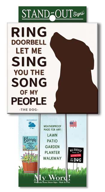 61433 RING DOORBELL AND LET ME SING SONG OF MY PEOPLE STAND-OUTS SQUARE 8X8