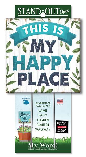 61440 THIS IS MY HAPPY PLACE STAND-OUTS SQUARE 8X8