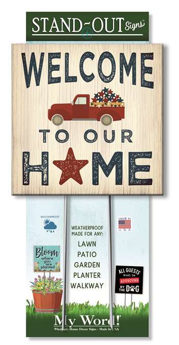 61481 WELCOME TO OUR HOME - STAND-OUTS SQUARE 8x8