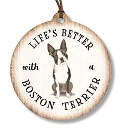 BOSTON TERRIER - DOG BREED KEEPSAKES 4"