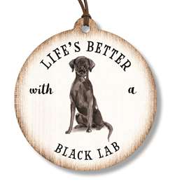 BLACK LABRADOR RETRIEVER - DOG BREED KEEPSAKES 4"
