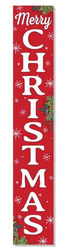 62715 MERRY CHRISTMAS - RED W/ SNOWFLAKES - PORCH BOARDS 8X46.5