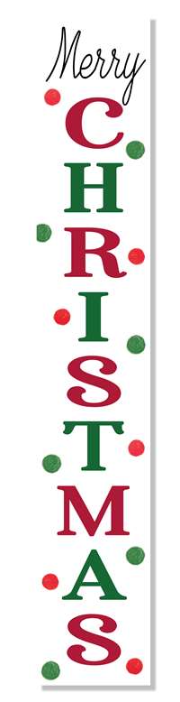 62782 MERRY CHRISTMAS W/ COLORED LETTERS - PORCH BOARD 8X46.5