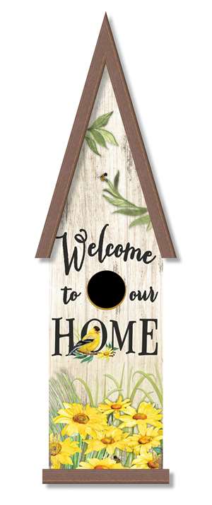 63309 WELCOME TO OUR HOME GOLDFINCH - GNOME HOME 24X6