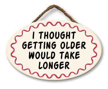65029 I THOUGHT GETTING OLDER WOULD TAKE LONGER - GIGGLE ZONE 8X5