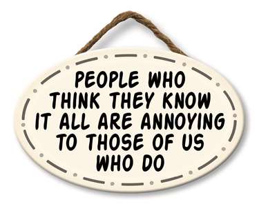 PEOPLE WHO THINK THEY KNOW - GIGGLE ZONE 8X5