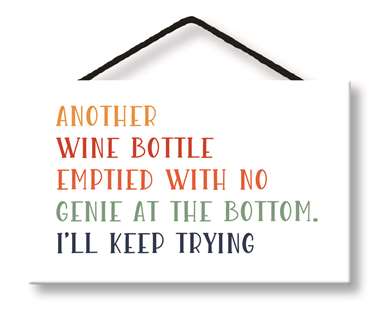 ANOTHER WINE BOTTLE - WITTY WORDS 8X5