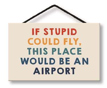 IF STUPID COULD FLY - WITTY WORDS 8X5