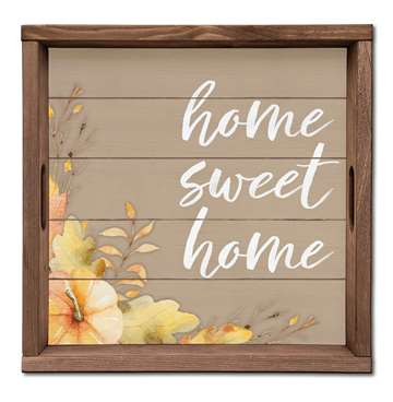65506 HOME SWEET HOME - SERVING TRAY 16X16
