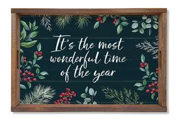 65509 IT'S THE MOST WONDERFUL TIME - SERVING TRAY 13X20