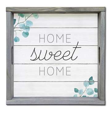 65522 HOME SWEET HOME - SERVING TRAY 16X16