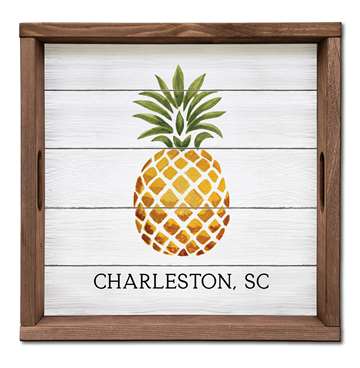 65530 NAME DROP PINEAPPLE - SERVING TRAY 16X16