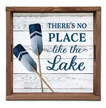 65531 THERE'S NO PLACE LIKE THE LAKE - SERVING TRAY 16X16