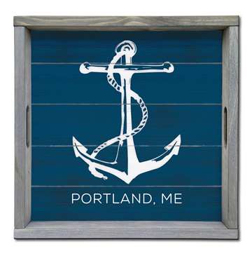 65536 NAME DROP ANCHOR ON NAVY - SERVING TRAY 16X16