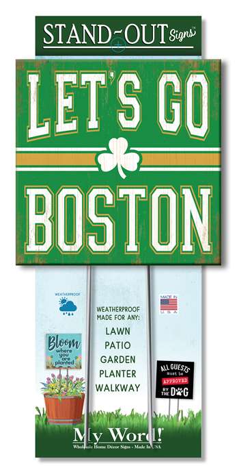 73238 LET'S GO BOSTON (CELTS GREEN) - STAND-OUT SQUARE 8X8