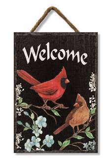 CARDINAL PAIR WELCOME - SLATE IMPRESSIONS 8x11.25