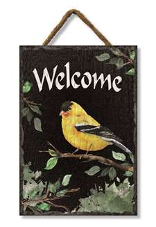 73258 GOLDFINCH WELCOME - SLATE IMPRESSIONS 8x11.25