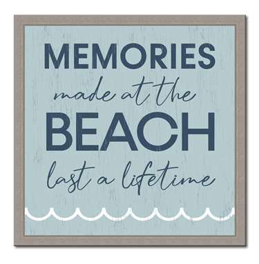 76090 MEMORIES MADE AT THE BEACH - 16X16 FRAMED