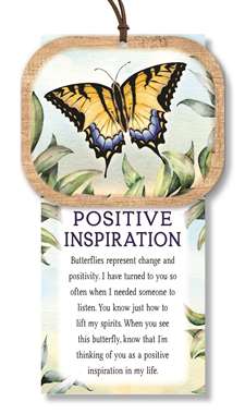 76360 POSITIVE INSPIRATIONS - YELLOW BUTTERFLY NATURALLY INSPIRED