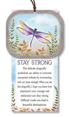 STAY STRONG - DRAGONFLY NATURALLY INSPIRED W/ CARD