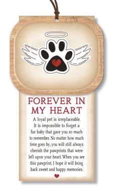 76364 FOREVER IN MY HEART - PAWPRINT NATURALLY INSPIRED W/ CARD