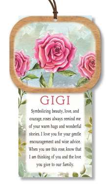 76374 GIGI - ROSE NATURALLY INSPIRED W/ CARD