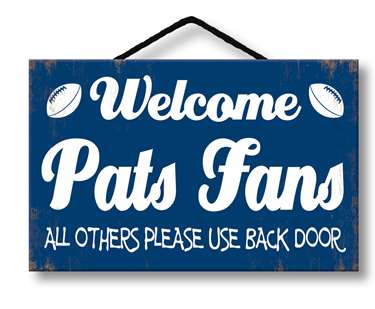 76586 WELCOME PATS FANS - HANG-UPS 5X8