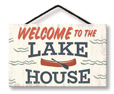 77059 WELCOME TO THE LAKE HOUSE - HANG UPS 8X3.75