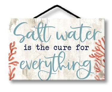 77641 SALT WATER IS THE CURE - HANG-UP 8X5 W/ CORD