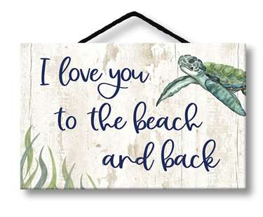 77649 I LOVE YOU TO THE BEACH - HANG-UP 8X5 W/ CORD