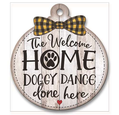 77725 THE WELCOME HOME DOGGY - ADOORNAMENTS