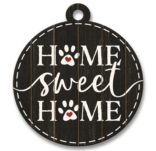 77726 HOME SWEET HOME W/ PAWPRINTS - ADOORNAMENTS
