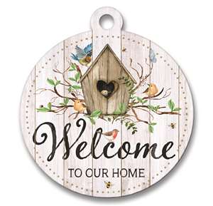77735 WELCOME TO OUR HOME W/ BIRDHOUSE - ADOORNAMENTS