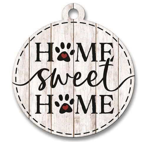77750 HOME SWEET HOME W/ PAWPRINT - ADOORNAMENTS