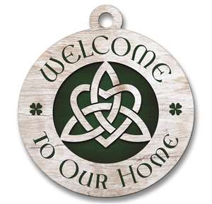 77760 WELCOME TO OUR HOUSE CELTIC KNOT - ADOORNAMENTS