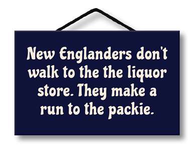78022 NEW ENGLANDERS DON'T WALK - WITTY WORDS 5X8