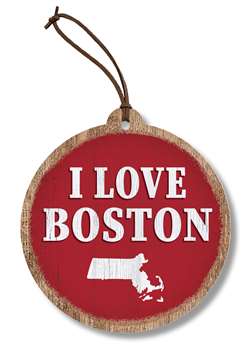 78041 I LOVE BOSTON - ORNAMENT