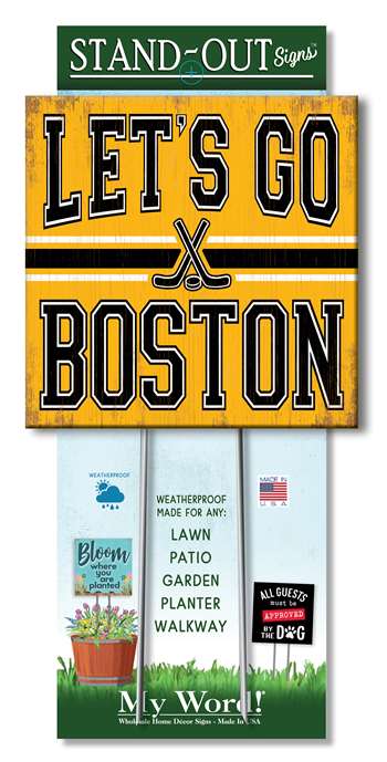 78960 LET'S GO BOSTON YELLOW - STAND-OUTS SQUARE
